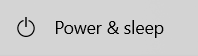 The "Power & Sleep" button as seen in System settings.