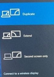 The 'Project' sidebar displayed on a monitor screen with the option to 'Duplicate' highlighted.